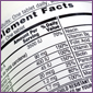 supplement nutritional label